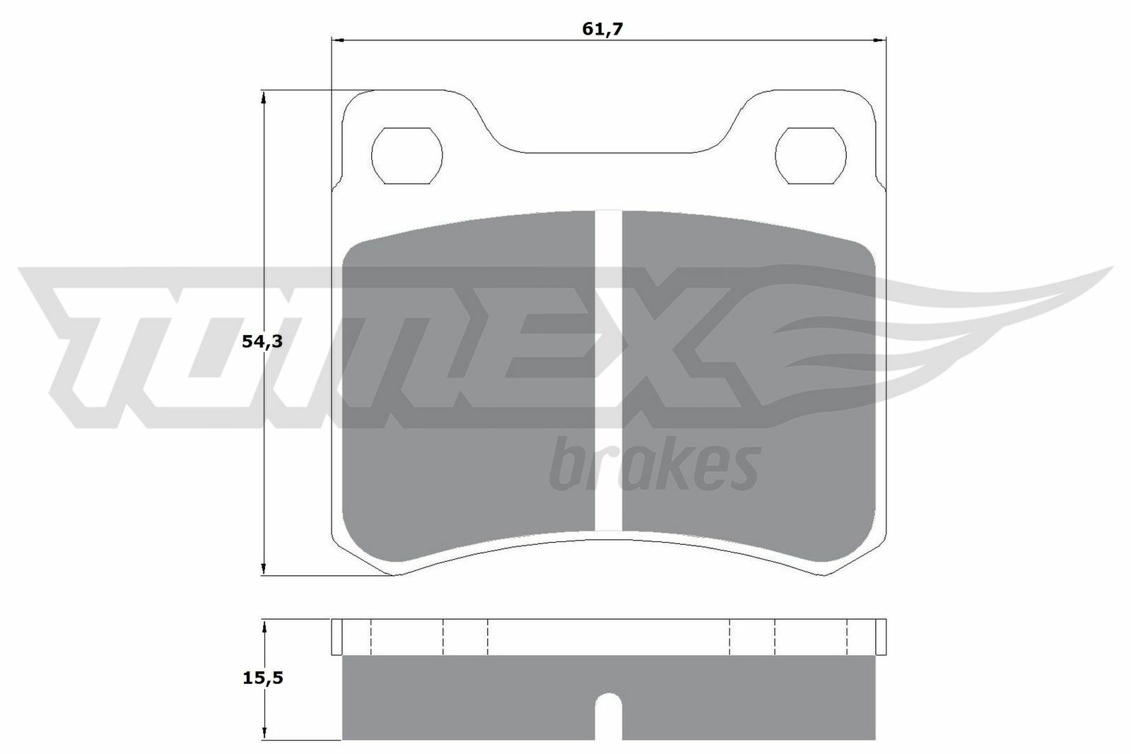 Sada brzdových destiček, kotoučová brzda TOMEX Brakes